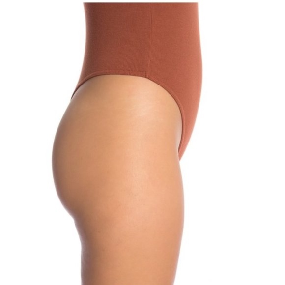 BP. V-Neck Ribbed Thong Bodysuit - Picture 2 of 3